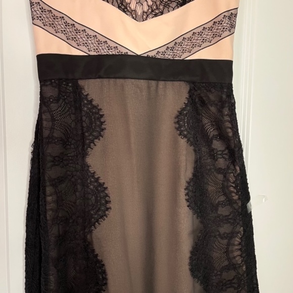 Ted Baker London Black and Pink Lace Maxi Dress 2 (US 6) - Picture 3 of 8